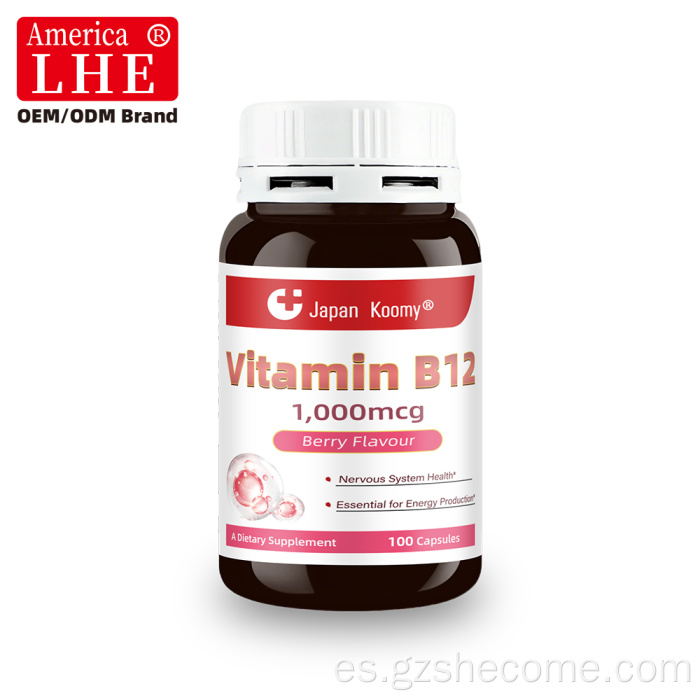 Shecome Vitamina B12 Cápsulas Energía y Apoyo al ADN